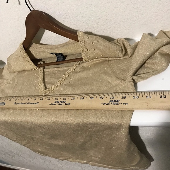 East 5th Gold with Pearls Gold Glitter Sweater - Picture 6 of 7